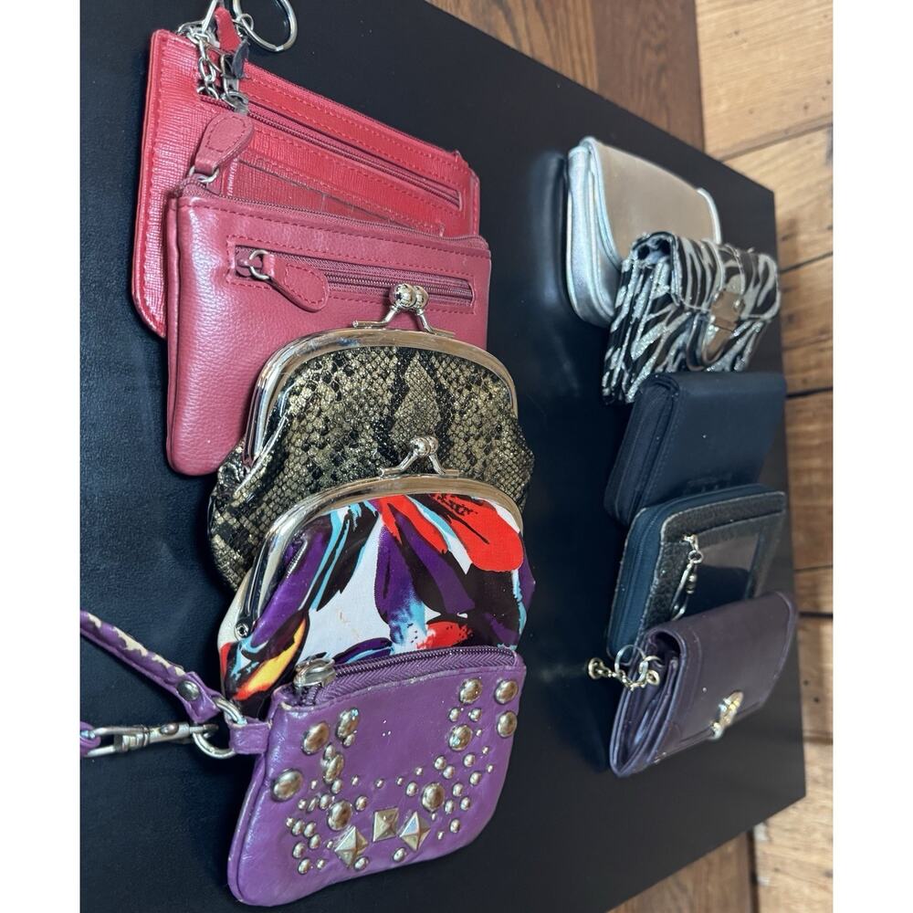 Coin Purses & Card Holders Mixed Styles Lot of 10 - Picture 4 of 14